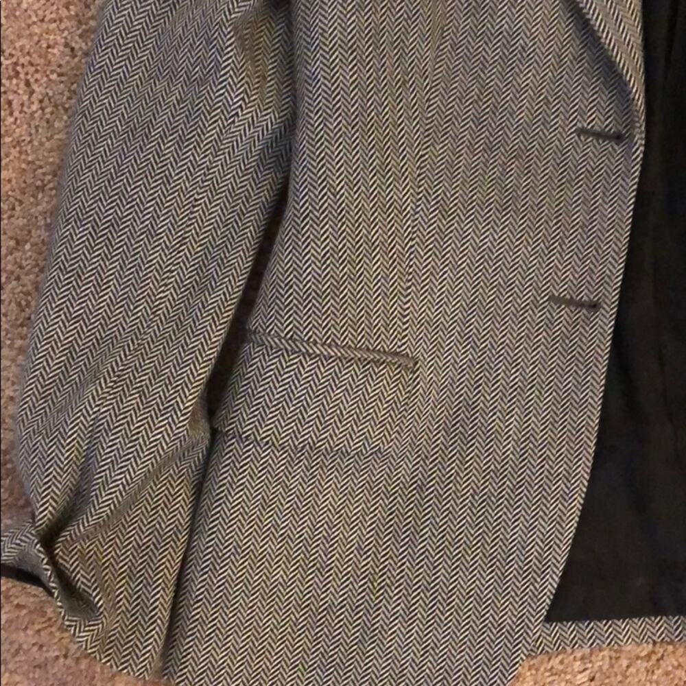 micheal kors virgin wool herringbone blazer - Picture 2 of 4